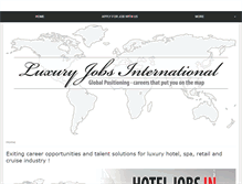 Tablet Screenshot of luxuryjobsinternational.com